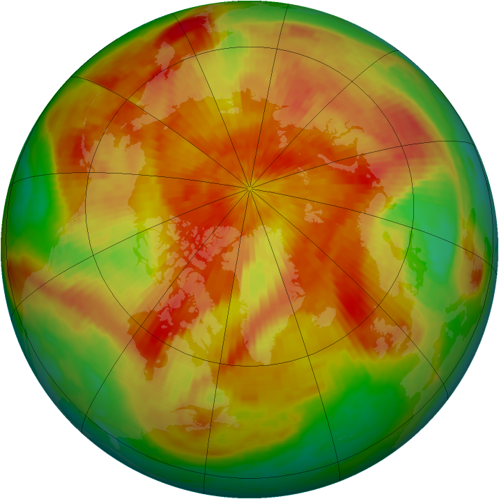 Arctic ozone map for 04 April 2001